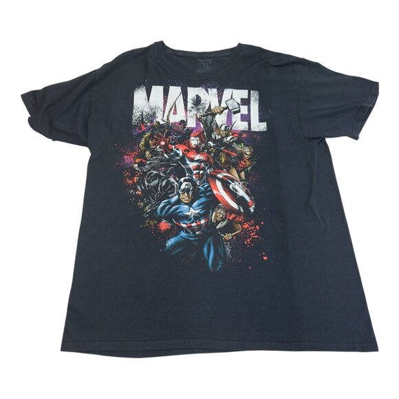 Marvel Graphic Short Sleeve 100% Cotton Crew Neck Tee Shirt Black- Size Large - Picture 5 of 6